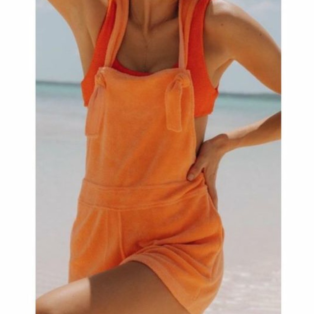 Daily Drills Terry Cloth Romper in Spritz